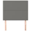 vidaXL Табла за легло, тъмносива, 100x5x118/128 см, плат
