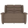 vidaXL 2-местен масажен реклайнер, таупе, текстил