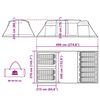 vidaXL Семейна палатка, тунелна, 10-местна, синя, водоустойчива
