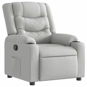 vidaXL Recliner Chair Cloud Grey Fabric