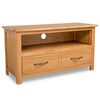vidaXL ТВ шкаф, 90x35x48 см, дъбово дърво масив