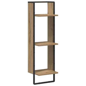 vidaXL Стенен рафт с рафт Дъб 30 x 25 x 100 cm Инженерно дърво