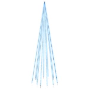 vidaXL Коледна елха на флагщок, синьо, 732 LED, 500 см