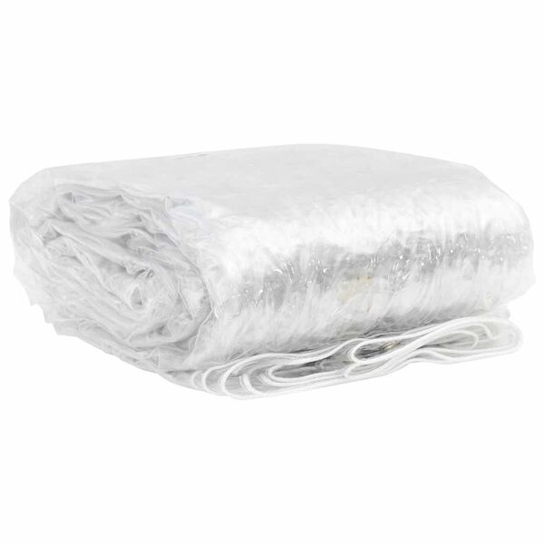 vidaXL Прозрачен брезент с капси 2x10 m PVC