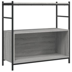 vidaXL Етажерка сив сонома 80x30x78,5см инженерно дърво и желязо