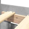 vidaXL Рамка за легло с табла бетонно сива 200x200 см инженерно дърво