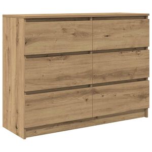 vidaXL Сайдборд, дъб артизан, 100x35x76 см, инженерно дърво