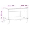 vidaXL Маса за кафе, черна, 60x50x40 см, инженерно дърво