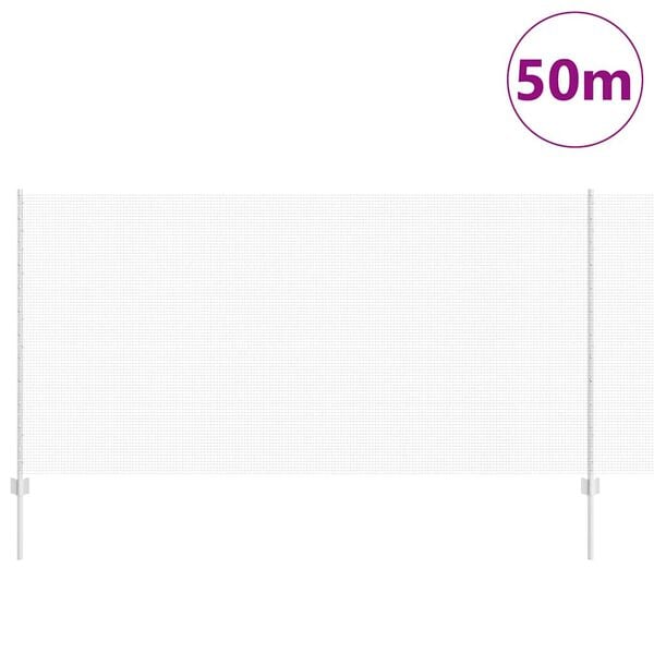 vidaXL Ограда с пост Сребрист 1,2 x 50 m Стомана