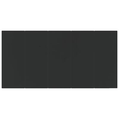 vidaXL Градински трапезен комплект от 7 части, черно, полиратан