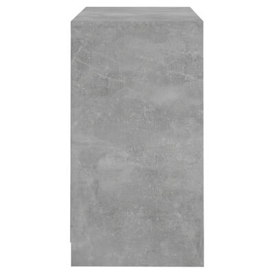 vidaXL Сайдборд, бетонно сив, 70x41x75 см, инженерно дърво