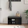 vidaXL Пейка за коридор с възглавница Черния дъб 80 x 38 x 46 см