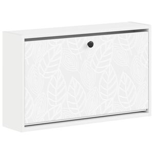vidaXL Стенно шкафче за обувки DELFT 71 x 17 x 43 см Бяло