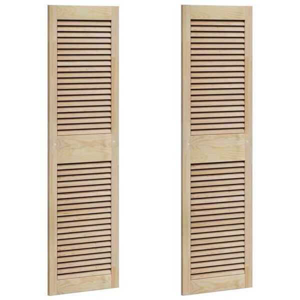 vidaXL Врата за шкаф с врата 2 pcs Естествен 140,5 x 2,1 x 39,5 см