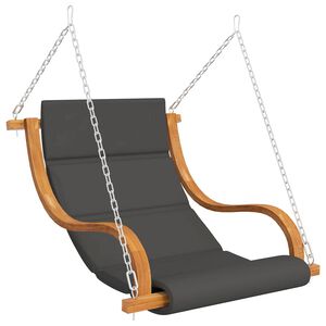 vidaXL Люлеещ се стол без рамка с възглавница, извито дърво