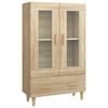 vidaXL Висок шкаф, сонома дъб, 70x31x115 см, инженерно дърво