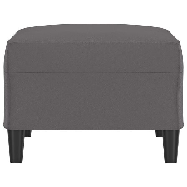 vidaXL Табуретка, сива, 70x55x41 см, изкуствена кожа