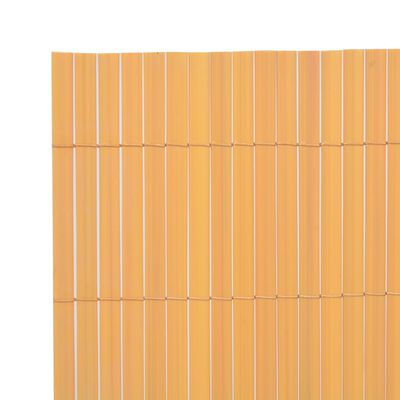 vidaXL Двустранна градинска ограда, PVC, 90x500 см, жълта