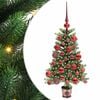 vidaXL Коледно дърво с 150 LED светодиода с поставка Зелен 65 cm ПЕ