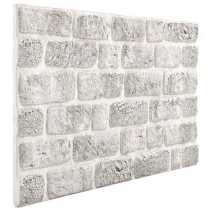 vidaXL Стенни панели 10 бр. 100 x 50 cm Светлосиво EPS пяна