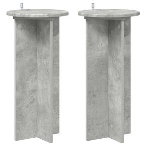 vidaXL Стойка за растения 2 бр. Бетонно сиво 29,5 x 29,5 x 60 см
