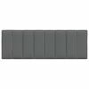 vidaXL Мека табла за легло Hanko, тъмносива, 140 см, плат