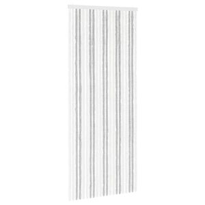 vidaXL Мрежа против насекоми Шенил Светлосив и бял 90 x 220 cm 100% ПП