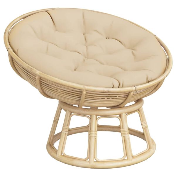 vidaXL Кръгла възглавница бежова &Oslash; 100 x11 см Оксфорд плат