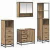 vidaXL Комплект мебели за баня 4 бр. Дъб 65 x 33 x 60 см
