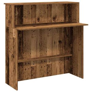 vidaXL Приемно бюро, старо дърво, 100x50x103,5 см, инженерно дърво
