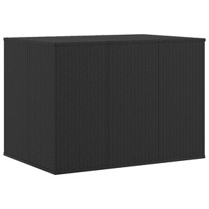 vidaXL Кутия за градински възглавници PE Ратан 145x100x103 см черна