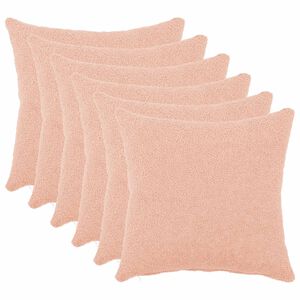 vidaXL Калъфка за възглавница 6 pcs HEERLEN Розово 30 x 30 cm Букле