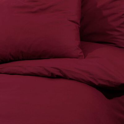 vidaXL Комплект спално бельо, бордо, 200x220 см, памук