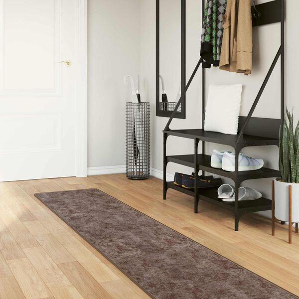 vidaXL Каса за килим MARSA Сив 250 x 50 см Полиестер и PVC