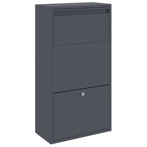 vidaXL Пощенска кутия за пратки Антрацит 44 x 22 x 82 см Стомана