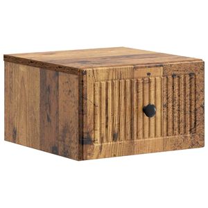vidaXL Спален шкаф с монтаж на стена Старо дърво 33 x 34,5 x 20 см