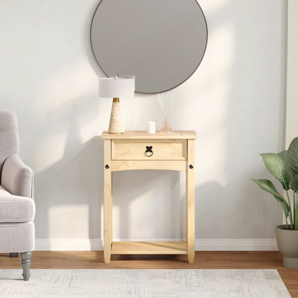 vidaXL Конзолна маса "Corona" 55x35x73 см борово дърво масив