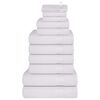 vidaXL Комплект кърпи FROGN, 12 части, бял, 360 г/м&sup2;