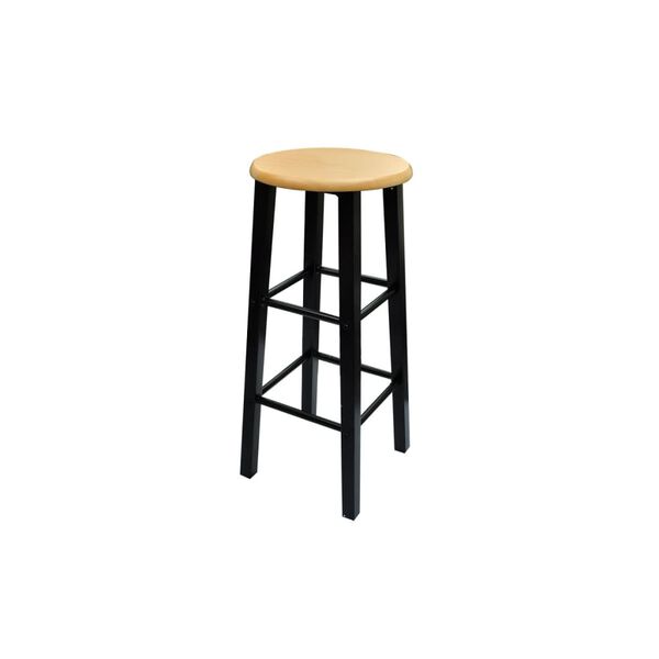 vidaXL Трапезен комплект, жълтокафяво дърво, черна стомана