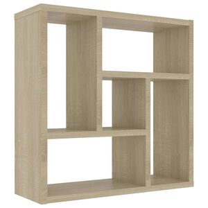 vidaXL Стенен рафт, дъб сонома, 45x16x45 см, инженерно дърво