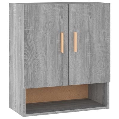 vidaXL Стенен шкаф, сив сонома, 60x31x70 см, инженерно дърво