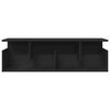 vidaXL Стенен шкаф, 100x20x30 см, черен, инженерно дърво