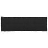 vidaXL Възглавница за гръб Черно 160 x 19 x 50 см текстил