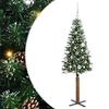 vidaXL Тясно коледно дърво Зелен 150 cm ПВЦ и масивно борово дърво