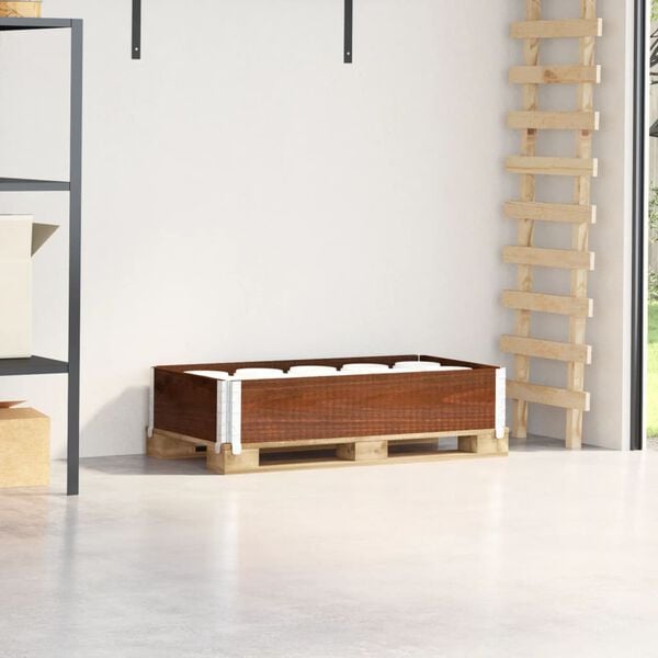 vidaXL Палетна страница, кафяв, 100x50 см, борова дървесина масив