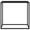 vidaXL Конзолна маса, черна, 80x35x75 cм, закалено стъкло