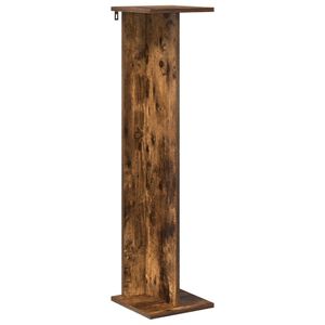 vidaXL Стойка за растения Опушен дъб 25 x 25,5 x 100,5 см