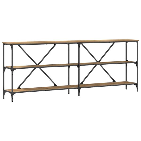 vidaXL Конзолна маса Дъб Артизан 200 x 30 x 75 см Инженерно дърво