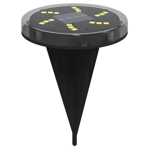 vidaXL Соларни земни лампи със земни шипове външни 12 бр топло бяло