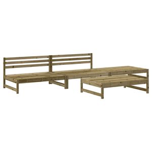 vidaXL Градински лаундж комплект, 4 части, импрегниран бор
